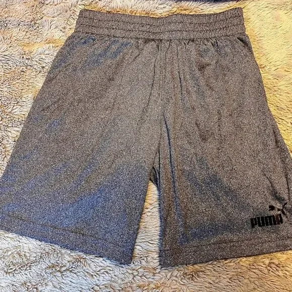 Puma Heather Gray Tee and Charcoal Shorts Set - Picture 2 of 8